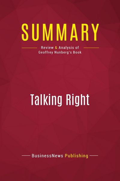 Produktbild: Summary: Talking Right
