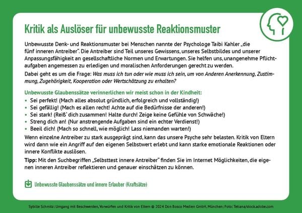 Produktbild: Umgang mit Beschwerden, Vorw&uuml;rfen und Kritik von Eltern