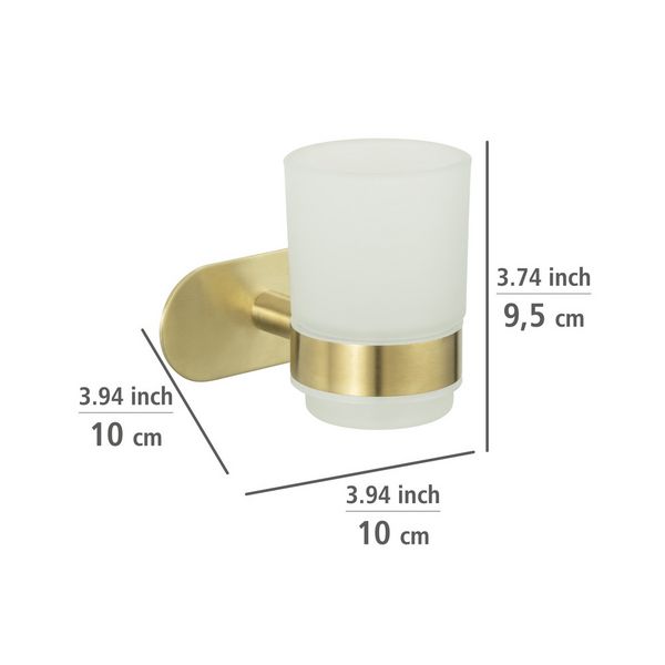 Produktbild: Turbo-Loc&reg; Zahnputzbecher Mod. Orea Uno Gold Matt, Befestigen ohne bohren