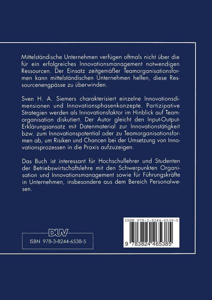Produktbild: Innovationsproze&szlig; im Mittelstand
