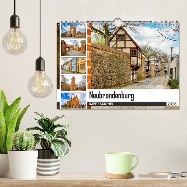 Produktbild: Neubrandenburg Impressionen (Wandkalender 2026 DIN A4 quer), CALVENDO Monatskalender