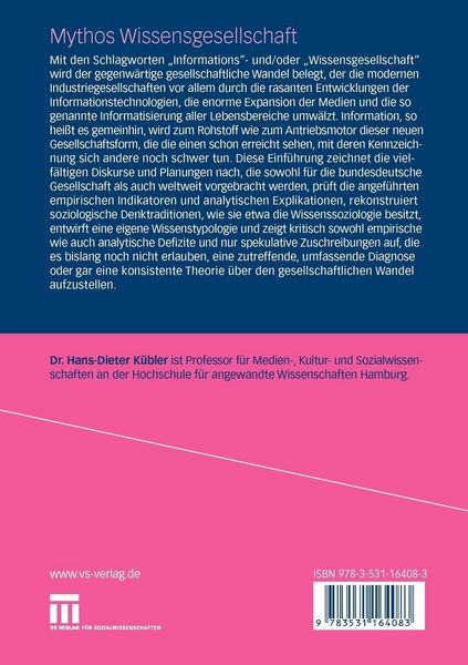 Produktbild: Mythos Wissensgesellschaft