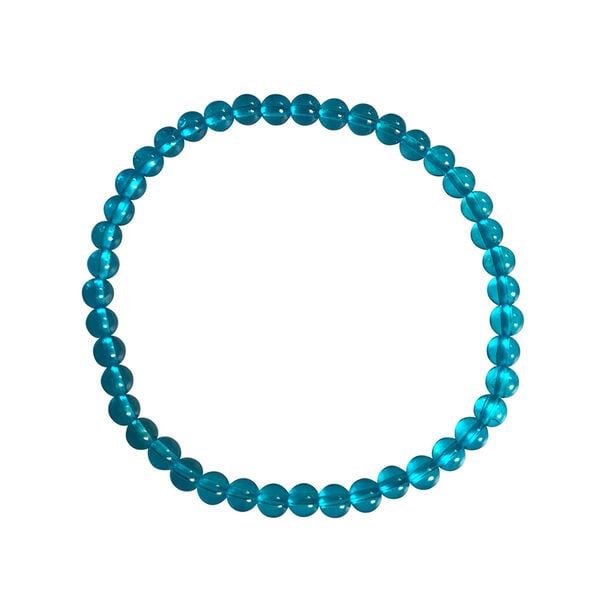 Bracelet Minéral Aqua Aura 4 Mm - Pierre énergétique - Bijou Fantaisie