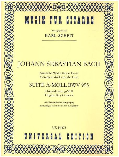 Produktbild: Bach, J: Suite BWV 995