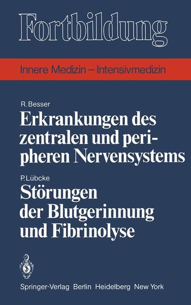 Produktbild: Erkrankungen des zentralen und peripheren Nervensystems / St&ouml;rungen der Blutgerinnung und Fibrinolyse