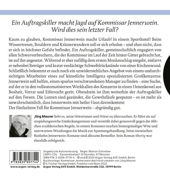 Produktbild: Kommissar Jennerwein darf nicht sterben