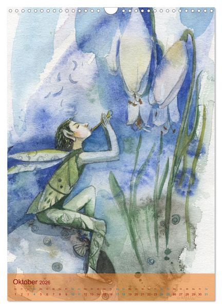 Produktbild: Im Elfenreich- Zauber und Magie der Elfen in sch&ouml;nen Aquarellen (Wandkalender 2026 DIN A3 hoch), CALVENDO Monatskalender