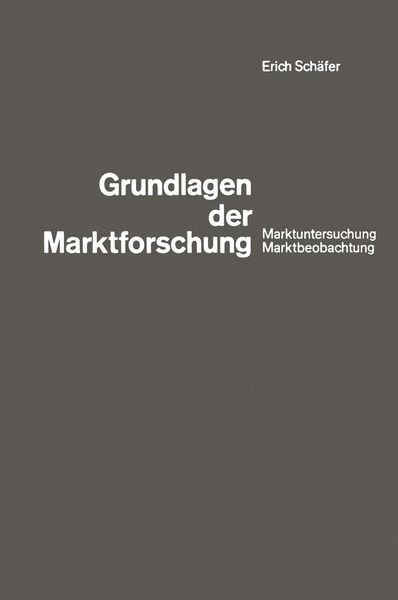 Produktbild: Grundlagen der Marktforschung