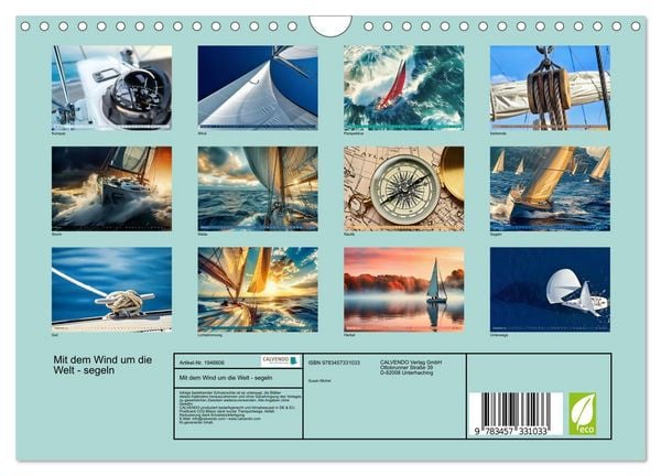 Produktbild: Mit dem Wind um die Welt - segeln (Wandkalender 2026 DIN A4 quer), CALVENDO Monatskalender