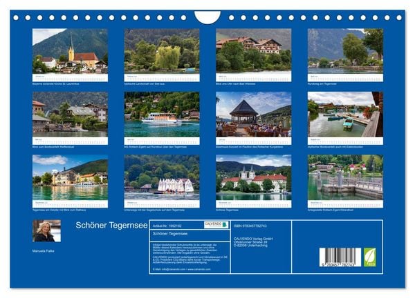 Produktbild: Sch&ouml;ner Tegernsee (Wandkalender 2026 DIN A4 quer), CALVENDO Monatskalender