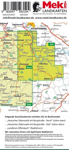 Produktbild: Radfahren, Bayerischer Odenwald / Hessischer Odenwald-Ost und Maintal