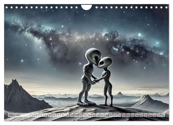 Produktbild: Aliens auf Tour (Wandkalender 2026 DIN A4 quer), CALVENDO Monatskalender
