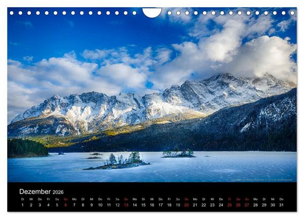 Produktbild: Licht &uuml;ber Bergen und Seen (Wandkalender 2026 DIN A4 quer), CALVENDO Monatskalender