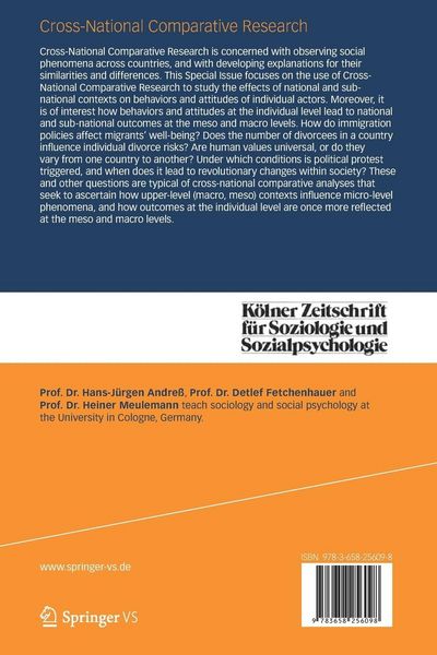 Produktbild: Cross-national Comparative Research