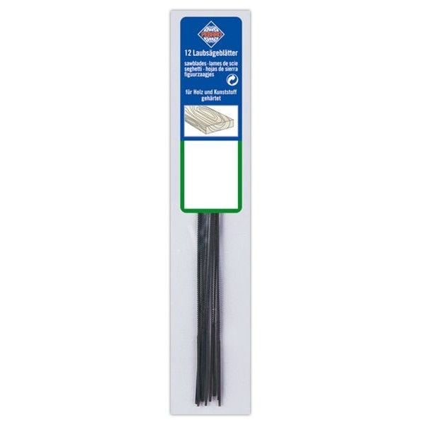 PEBARO 130-3 - Laubsägeblätter für Holz und Kunststoff, Standard Qualität, Stärke 3, 12 Stück