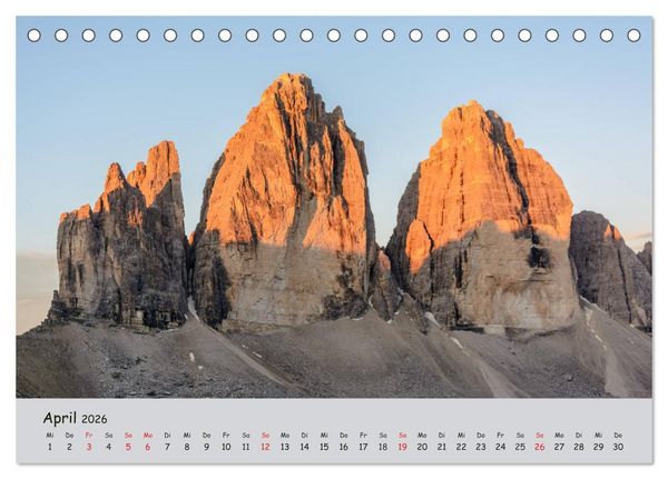 Produktbild: Wandern in den Dolomiten (Tischkalender 2026 DIN A5 quer), CALVENDO Monatskalender