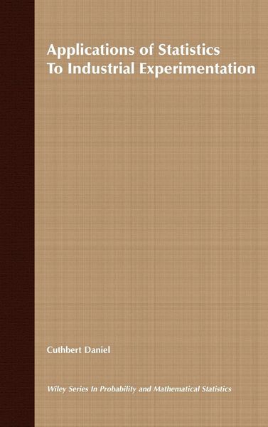 Produktbild: Applications of Statistics to Industrial Experimentation