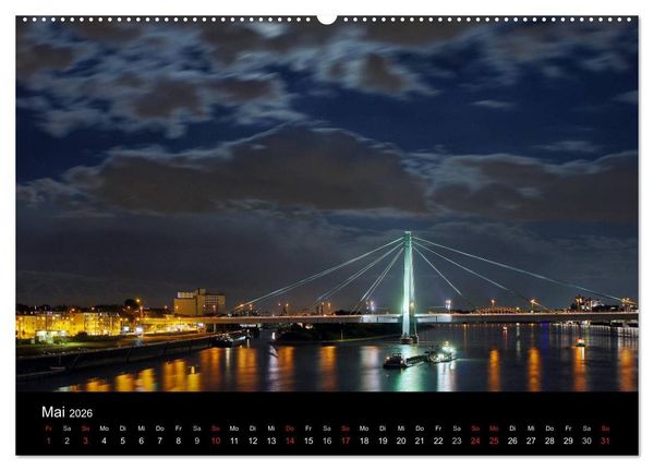 Produktbild: k&ouml;ln dunkelbunt II &ndash; Die Stadt leuchtet! (hochwertiger Premium Wandkalender 2026 DIN A2 quer), Kunstdruck in Hochglanz