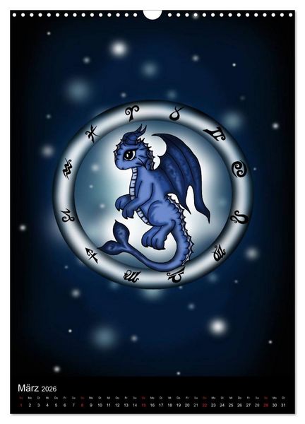Produktbild: Drachen-Sternzeichen (Wandkalender 2026 DIN A3 hoch), CALVENDO Monatskalender