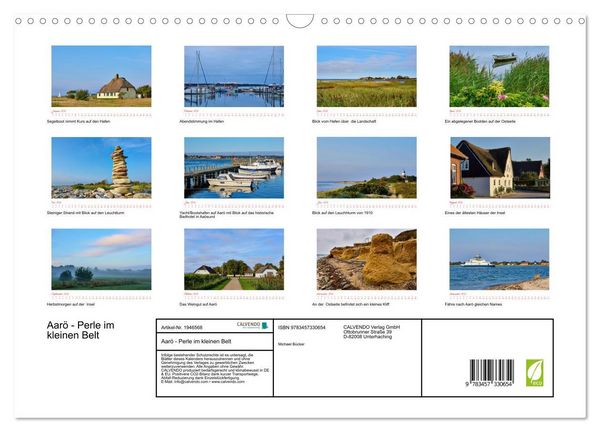 Produktbild: Aar&ouml; - Perle im kleinen Belt (Wandkalender 2026 DIN A3 quer), CALVENDO Monatskalender