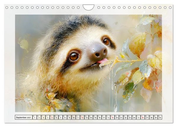 Produktbild: Faultiere. Das L&auml;cheln des Regenwaldes (Wandkalender 2027 DIN A4 quer), CALVENDO Monatskalender
