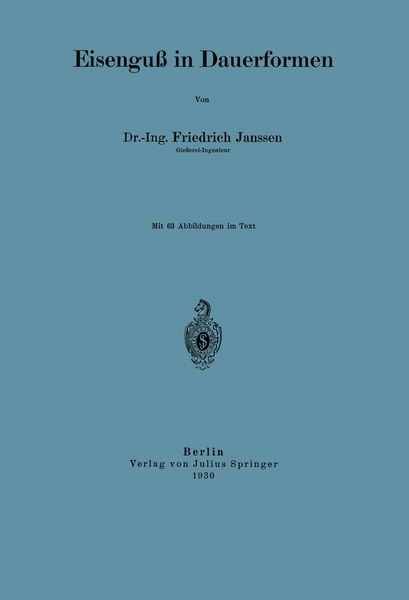 Produktbild: Eisengu&szlig; in Dauerformen