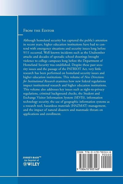Produktbild: Valcik, N: Institutional Research and Homeland Security