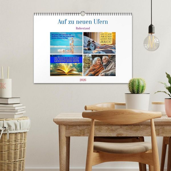 Produktbild: Auf zu neuen Ufern - Ruhestand (Wandkalender 2026 DIN A3 quer), CALVENDO Monatskalender