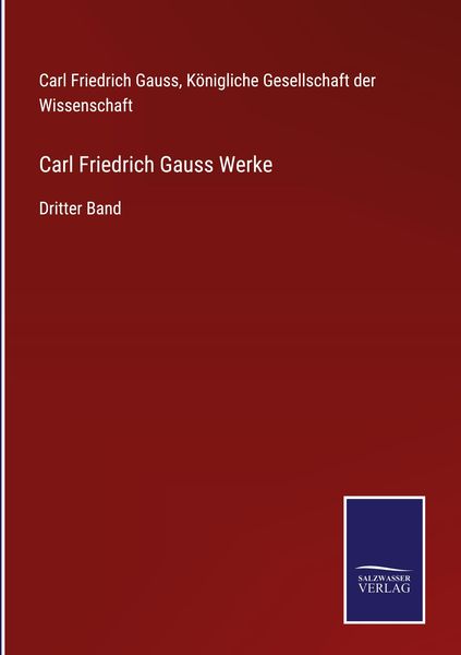 Produktbild: Carl Friedrich Gauss Werke