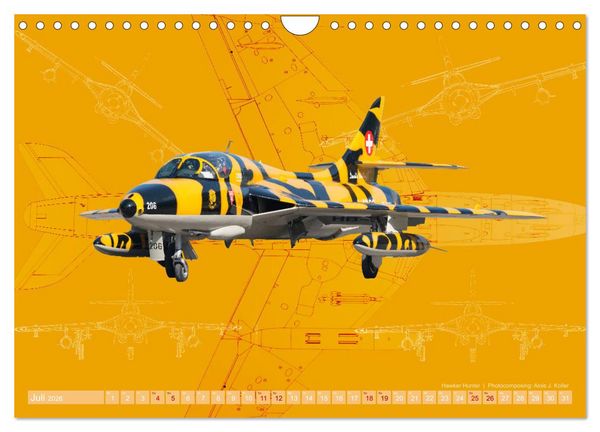 Produktbild: Aviatik Photocomposing 2026 (Wandkalender 2026 DIN A4 quer), CALVENDO Monatskalender