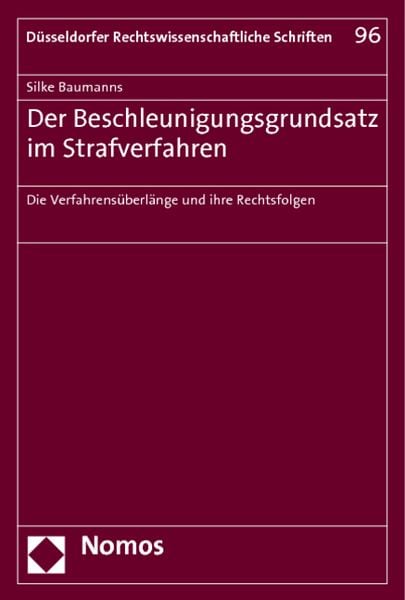 Produktbild: Der Beschleunigungsgrundsatz im Strafverfahren