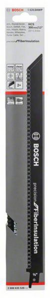 Produktbild: Bosch Accessories 2608635528 S&auml;bels&auml;geblatt S 1213 AWP, Precision for FibreInsulation, 2er-Pack 1 St.