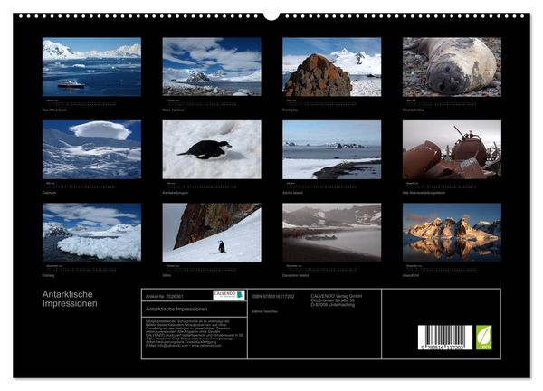 Produktbild: Antarktische Impressionen (hochwertiger Premium Wandkalender 2026 DIN A2 quer), Kunstdruck in Hochglanz