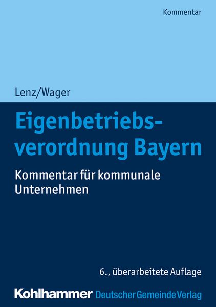 Produktbild: Eigenbetriebsverordnung Bayern