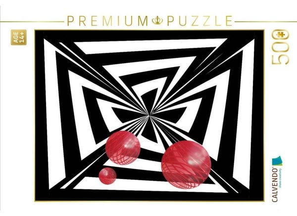CALVENDO Puzzle SCHWARZ, WEIß, ROT 2 | 500 Teile Lege-Größe 48 × 36 cm Foto-Puzzle für Erwachsene