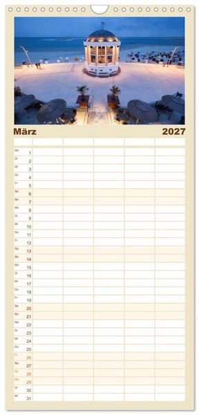 Produktbild: Familienplaner 2027 - Borkum - Momente einer Reise mit 5 Spalten (Wandkalender, 21 x 45 cm) CALVENDO