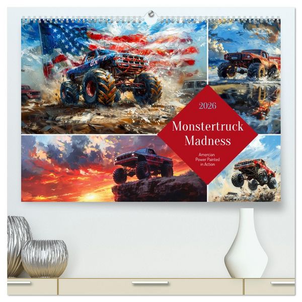 Produktbild: Monstertruck Madness (High Quality Premium Wall Calendar 2026 DIN A2 landscape),CALVENDO 12 Month Wall Calendar