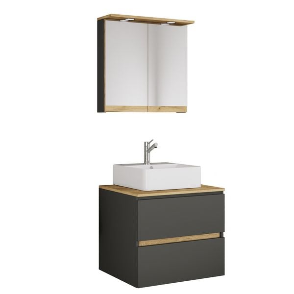 Produktbild: 3 tlg. Badm&ouml;bel-Set mit Waschbecken Cosila-A 61 cm