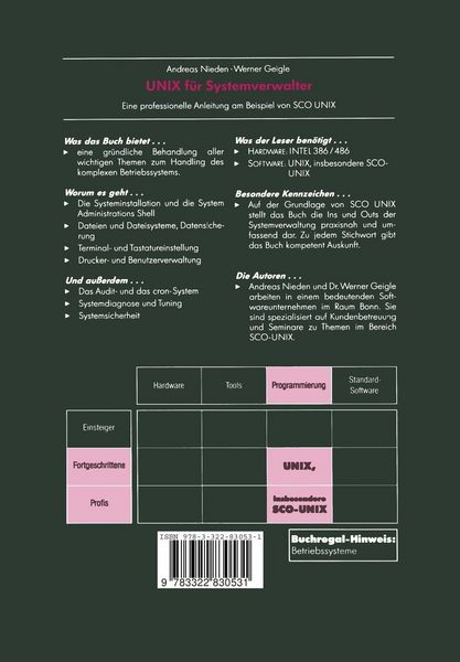 Produktbild: UNIX f&uuml;r Systemverwalter