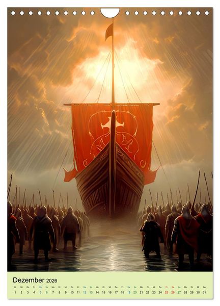 Produktbild: Drachen und stolze Ritter (Wandkalender 2026 DIN A4 hoch), CALVENDO Monatskalender