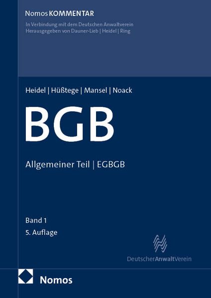 Produktbild: B&uuml;rgerliches Gesetzbuch: Allgemeiner Teil | EGBGB