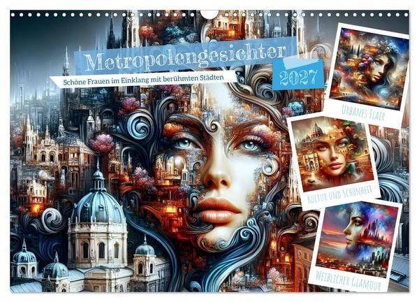 Produktbild: Metropolengesichter (Wandkalender 2027 DIN A3 quer), CALVENDO Monatskalender