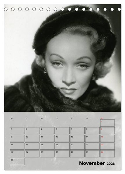 Produktbild: Filmstars der goldenen Leinwandjahre (Tischkalender 2026 DIN A5 hoch), CALVENDO Monatskalender