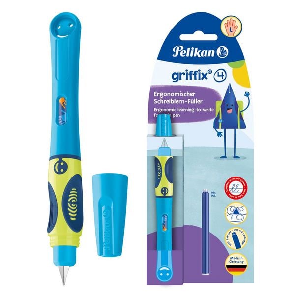 Pelikan Füller griffix LH L neon freshblue Blister