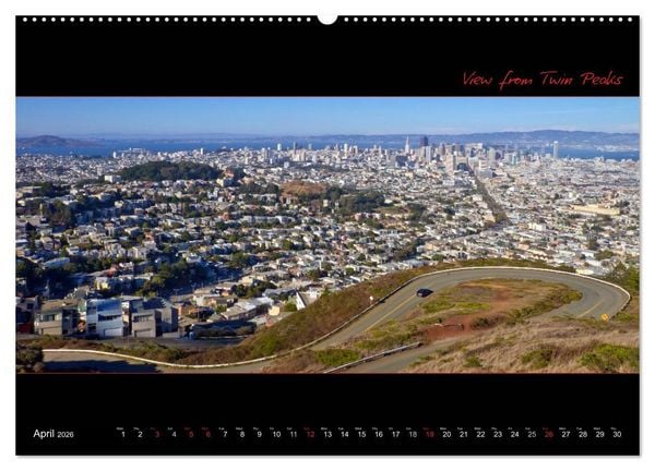 Produktbild: SAN FRANCISCO Panoramic Highlights (High Quality Premium Wall Calendar 2026 DIN A2 landscape),CALVENDO 12 Month Wall Calendar