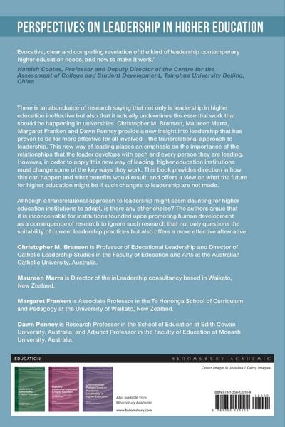 Produktbild: Leadership in Higher Education from a Transrelational Perspective