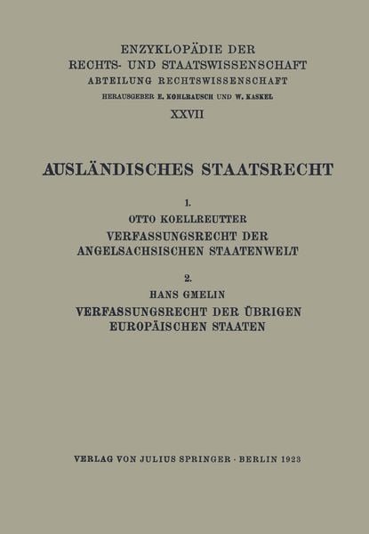 Produktbild: Ausl&auml;ndisches Staatsrecht
