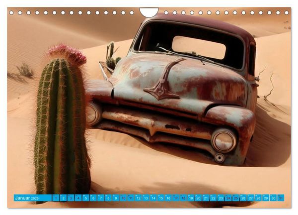 Produktbild: Oldtimer im W&uuml;stensand (Wandkalender 2026 DIN A4 quer), CALVENDO Monatskalender