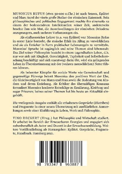 Produktbild: Der r&ouml;mische Stoiker Musonius Rufus
