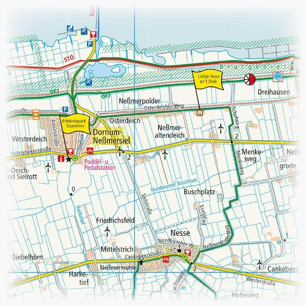 Produktbild: Ostfriesische Nordseek&uuml;ste, Westlicher Teil 1:50 000